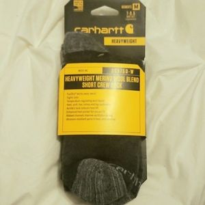 NWT Women's Carhartt Heavyweight Merino Wool Blend Short Crew Socks M
